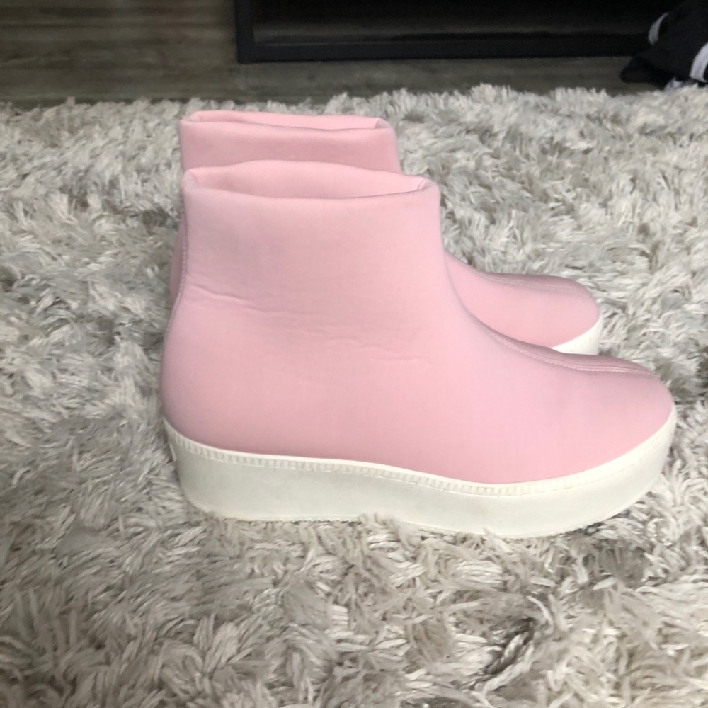 Pink Neoprene platform Shoes
